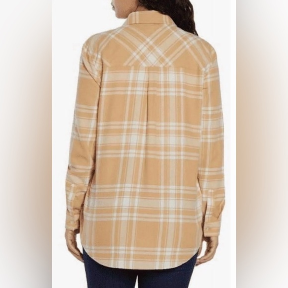 GAP Beige Checkered Flannel Shirt NWT - Picture 4 of 4